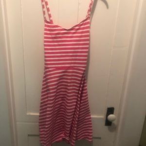 Pink white stripe old navy dress